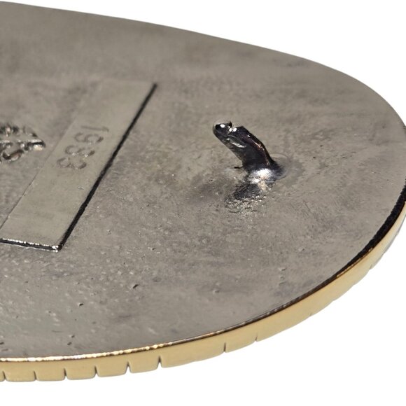 Beef Empire Days Belt Buckle 1983 Director 24k Gold Plated Garden City Kansas - Picture 10 of 16